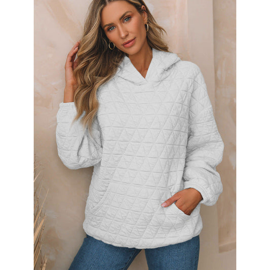 Women's quilted hoodie with practical pockets NOVAE