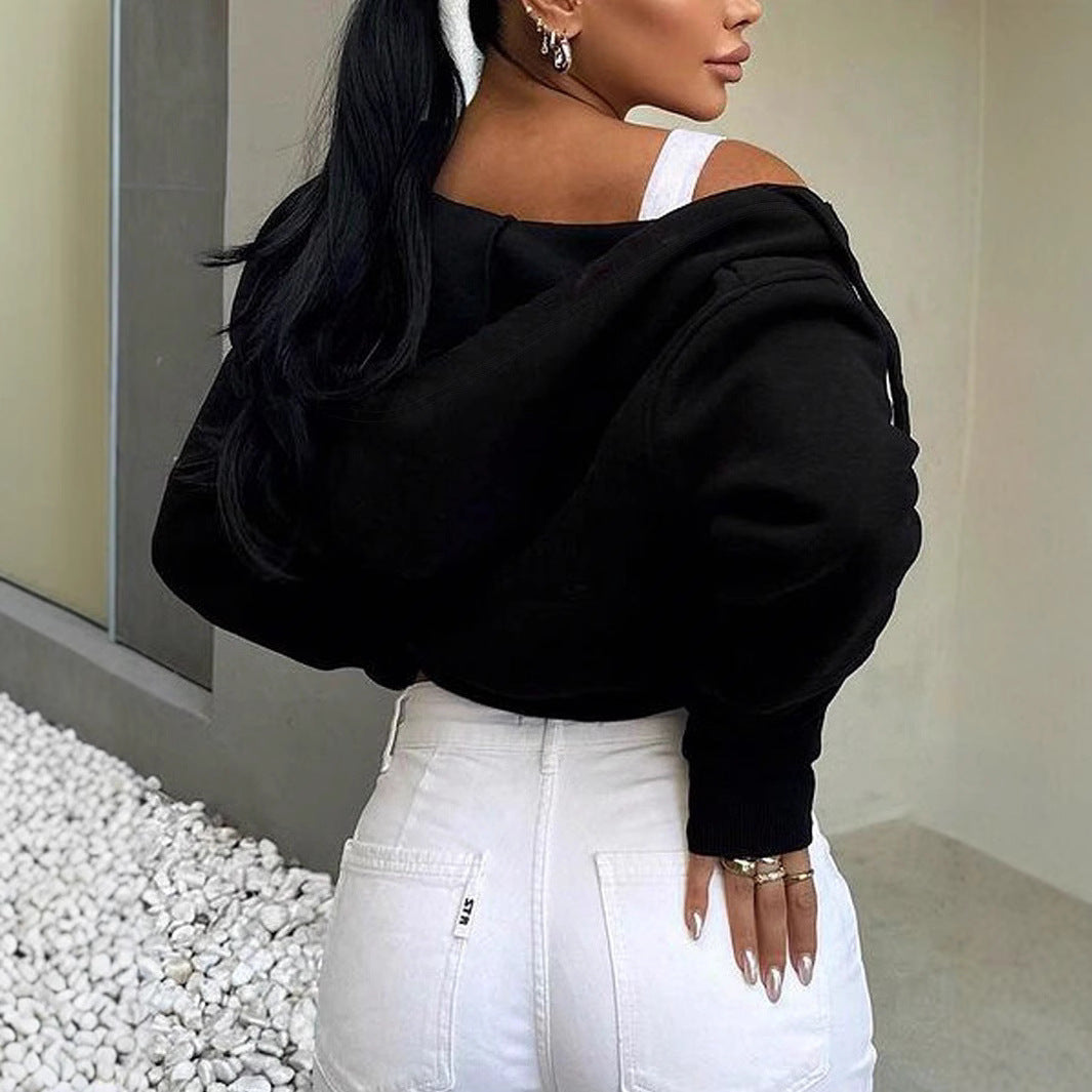 Women's cropped zip-up sweatshirt NOVAE