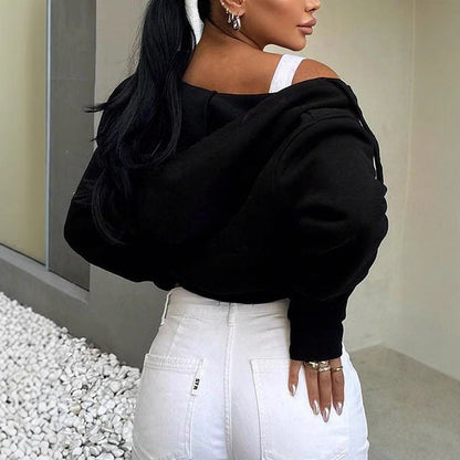 Women's cropped zip-up sweatshirt NOVAE