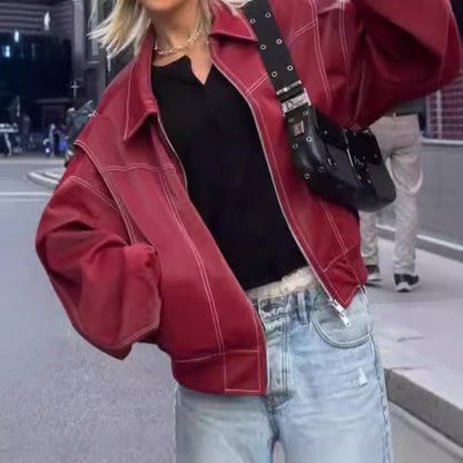 Women's fashionable wrap blazer with structured sleeves NOVAE