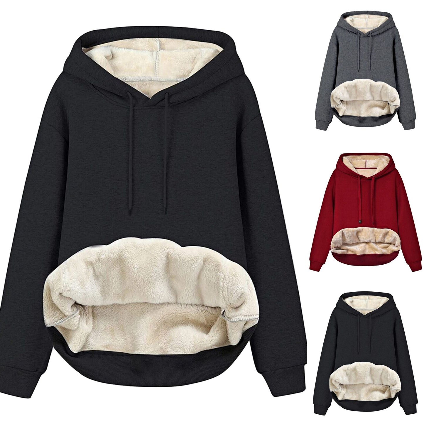 Women's Cozy Hoodie with Fleece Lining and Kangaroo Pocket NOVAE