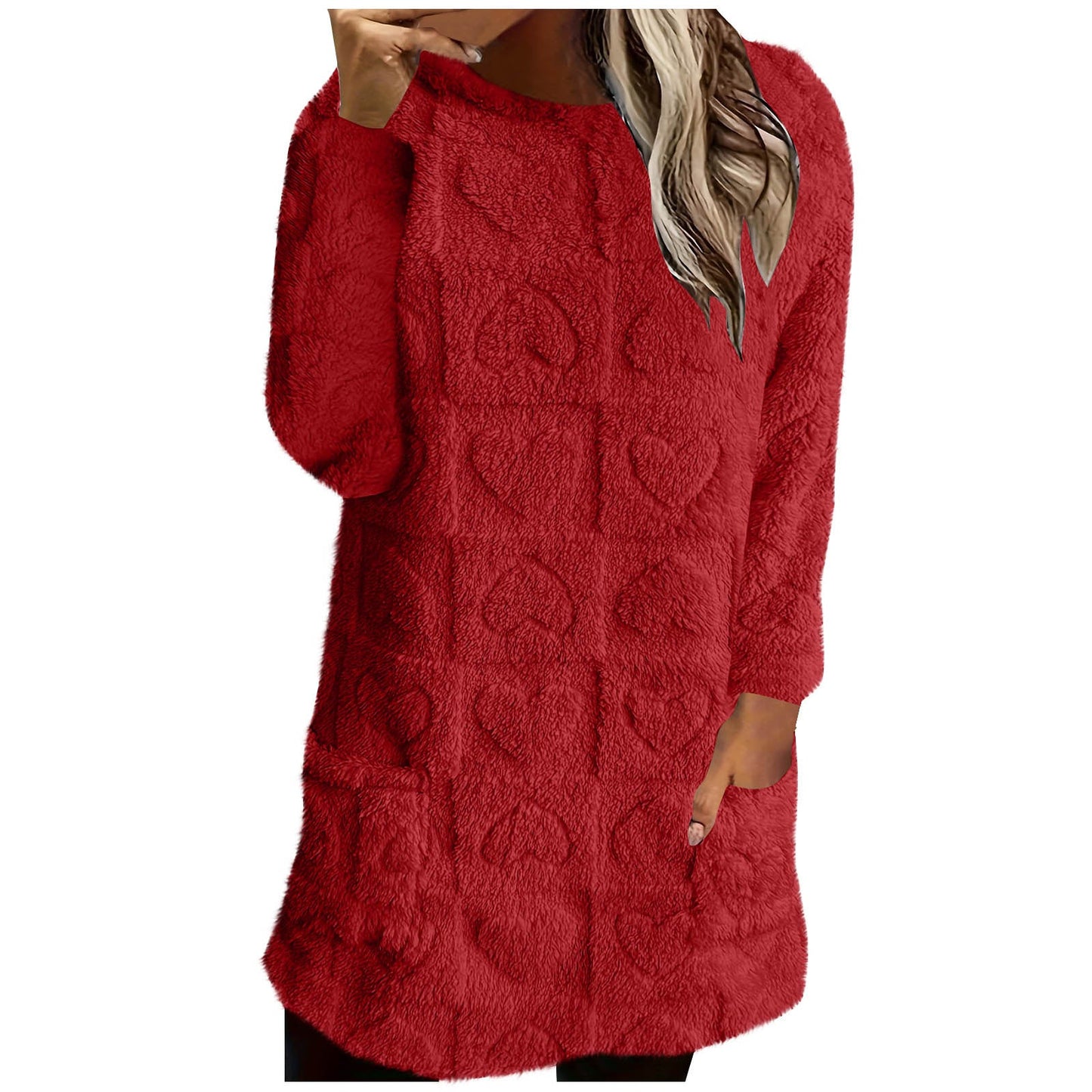 Women's Cozy Tunic with Heart Pattern NOVAE