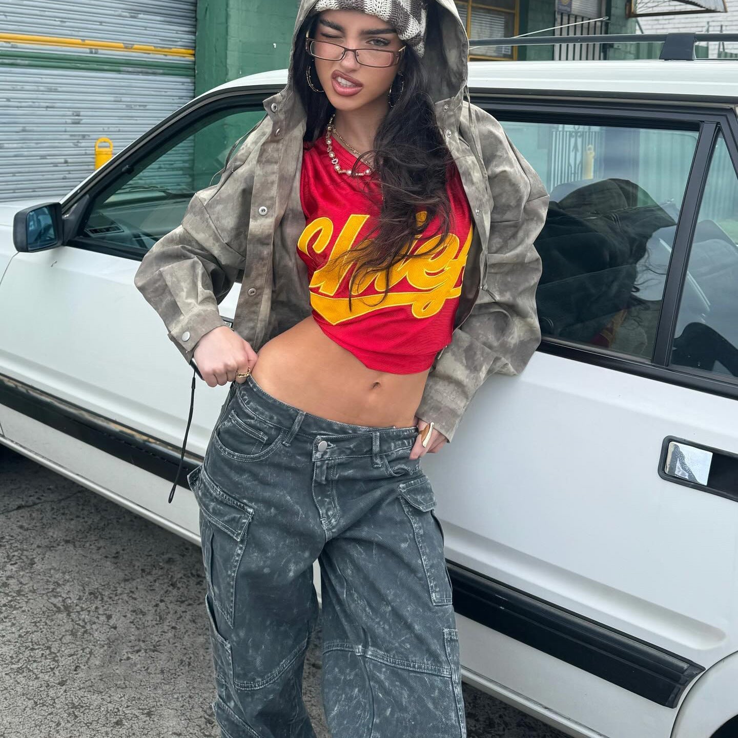 Women's casual cargo trousers with innovative details and a modern cut NOVAE