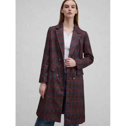 Women's blazer with a checked pattern and chic cut NOVAE