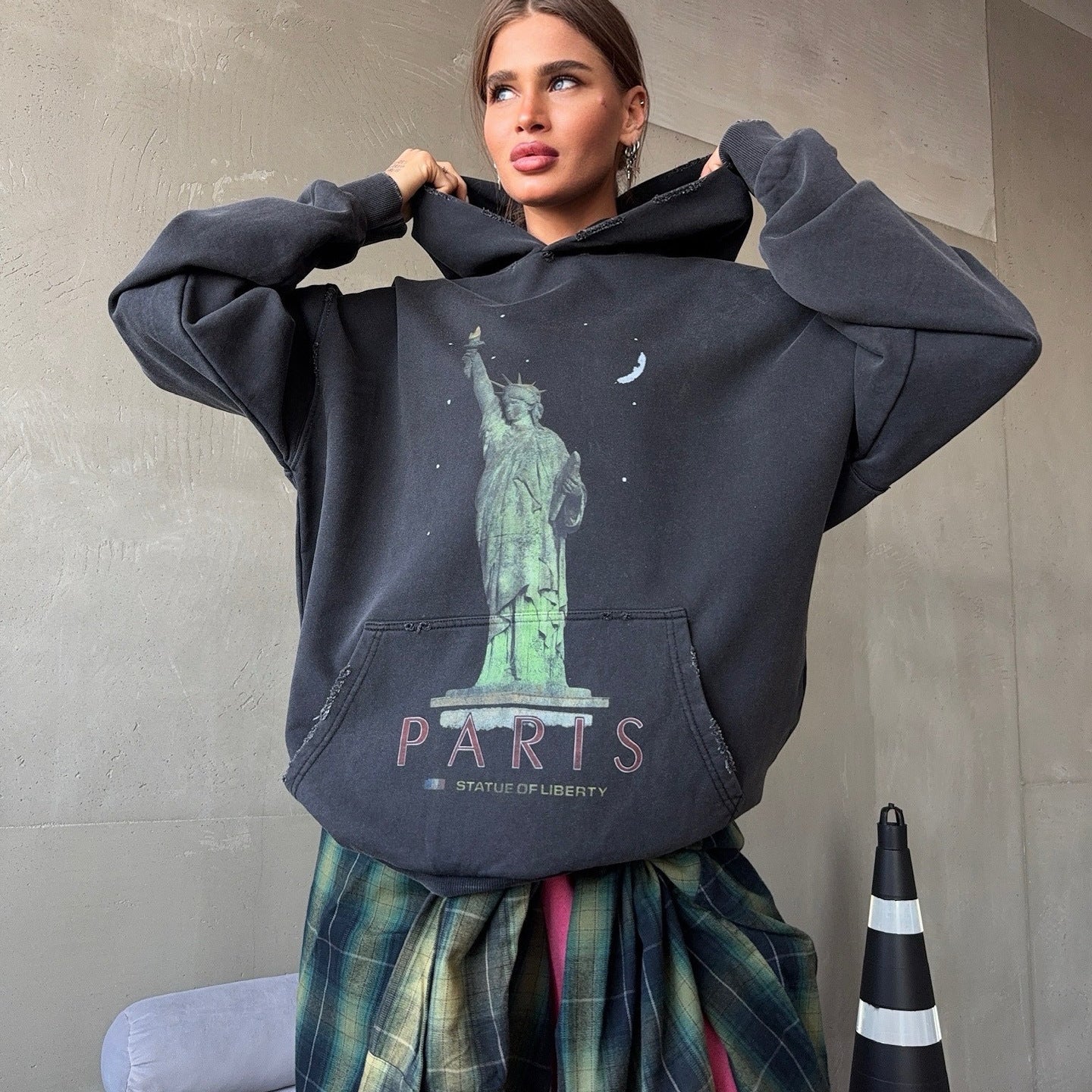 Women's Oversized Hoodie with Art Print NOVAE