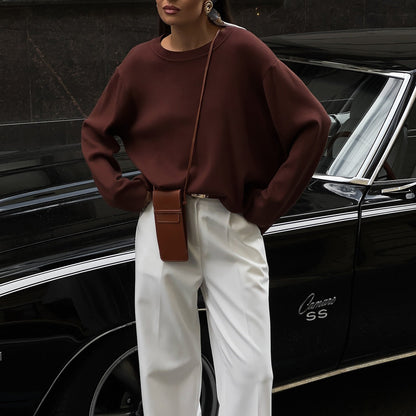 Women's casual loose-fitting sweater and elegant trousers NOVAE
