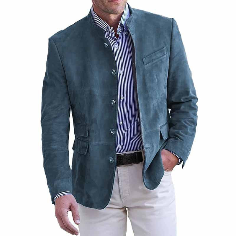 Men's elegant and fashionable suit jacket made of high-quality leather NOVAE