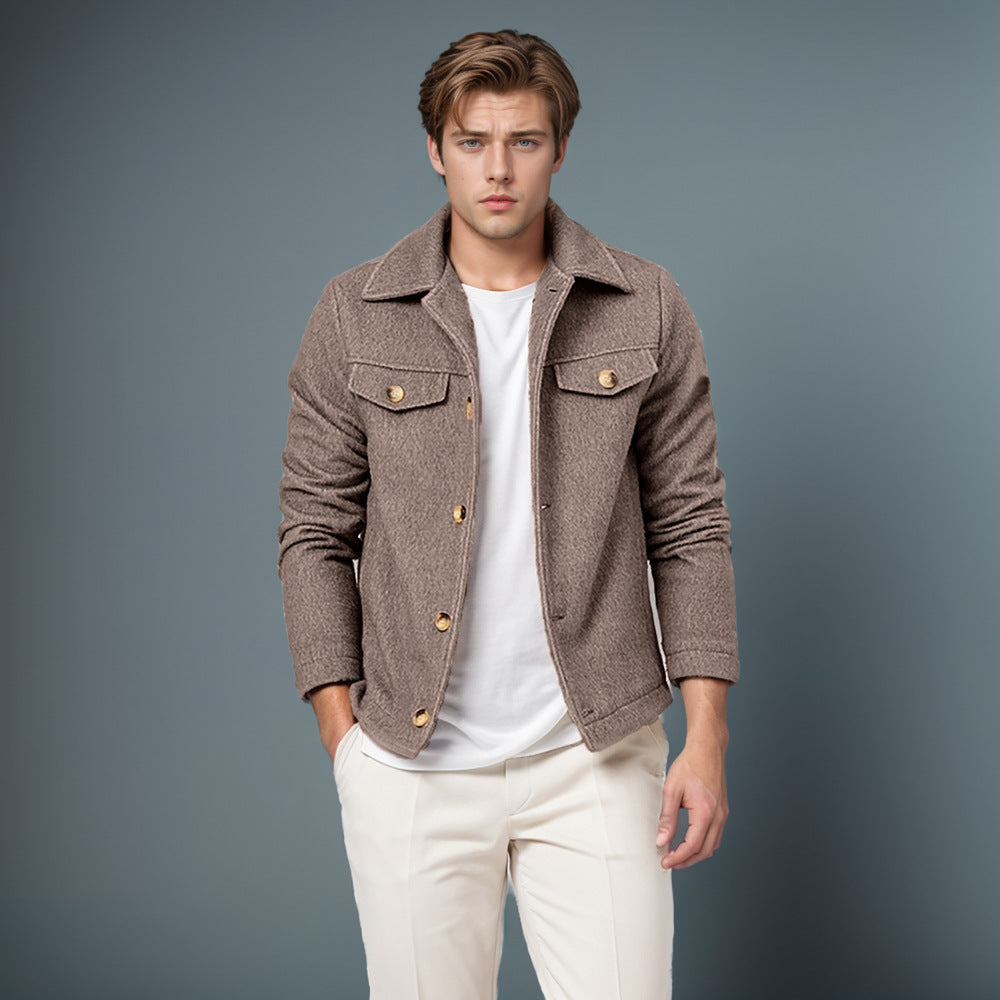 Men's casual fleece jacket with structured lining NOVAE