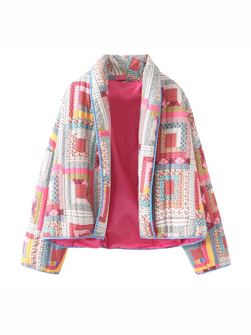 Women's quilted patchwork jacket NOVAE