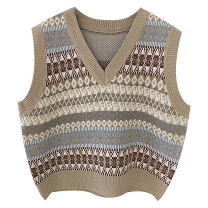 Women's knitted sweater with a modern Fair Isle pattern NOVAE