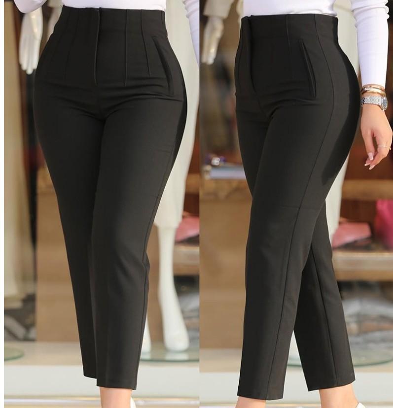 Women's High Waist Suit Trousers with Elegant Pleats NOVAE