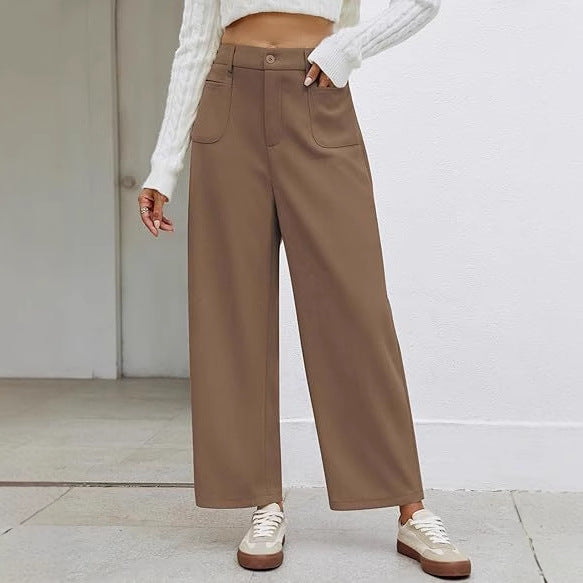 Women's wide-legged leisure trousers with practical pockets NOVAE