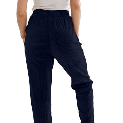 Women's leisure trousers with elasticated waistband and practical pockets NOVAE