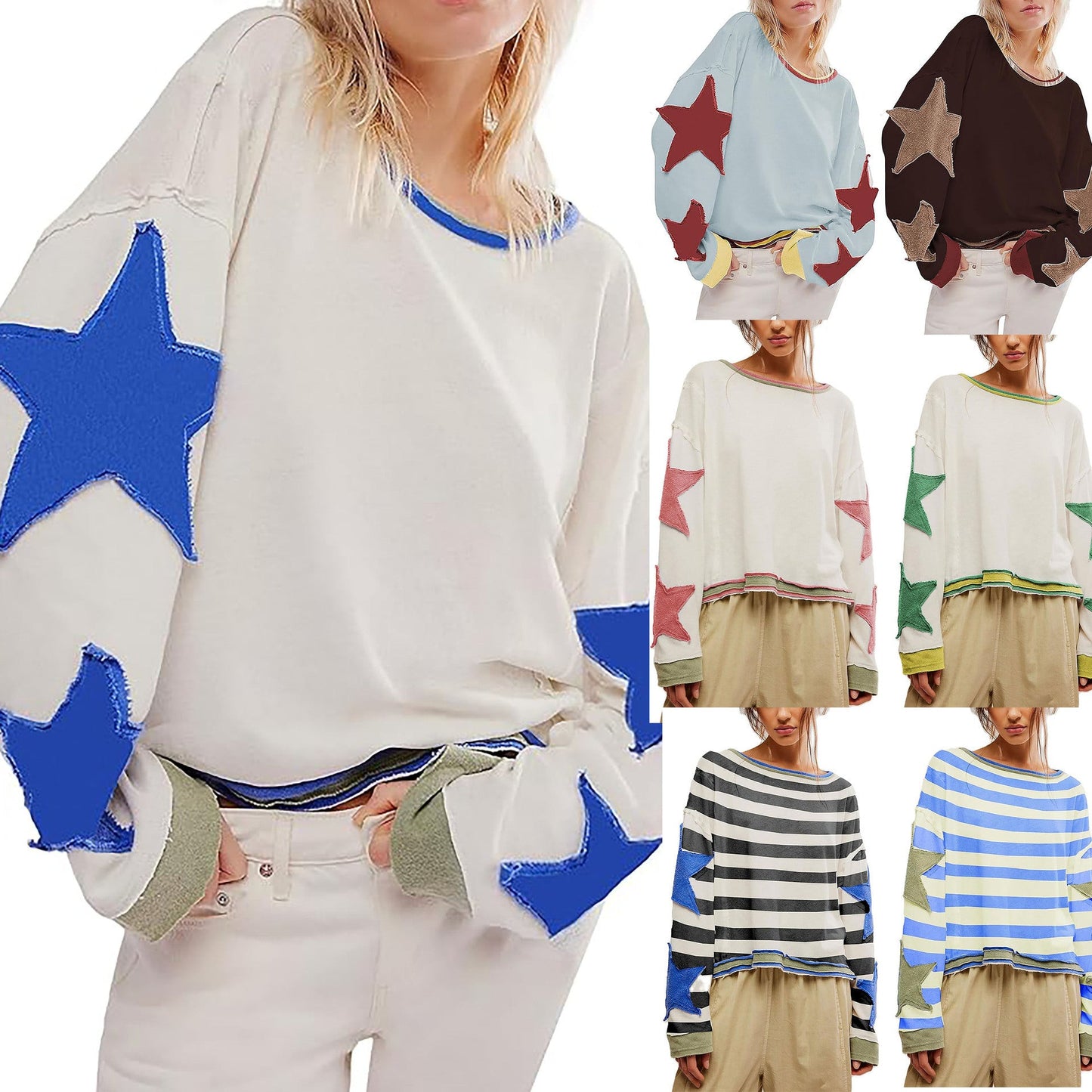 Women's casual sweater with star design NOVAE