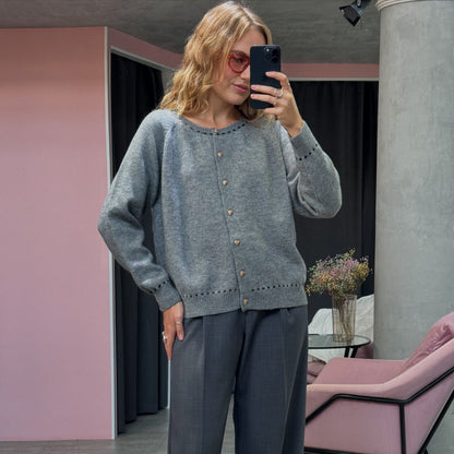 Women's airy cardigan with elegant button details NOVAE