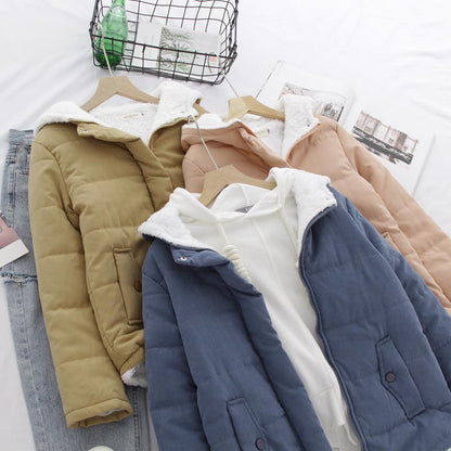 Women's quilted transitional jacket with hood and practical pockets NOVAE