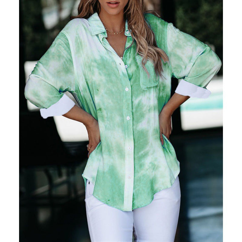 Women's blouse in modern batik design NOVAE