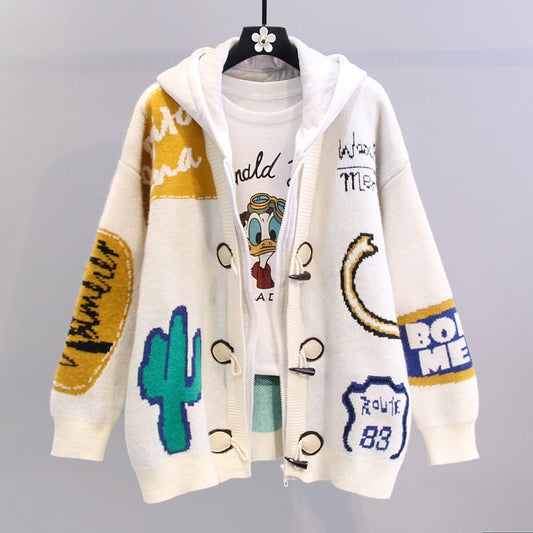 Women's casual hooded cardigan NOVAE