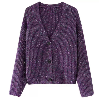 Women's Cozy Chunky Knit Cardigan with Button Detail and Wide Fit NOVAE