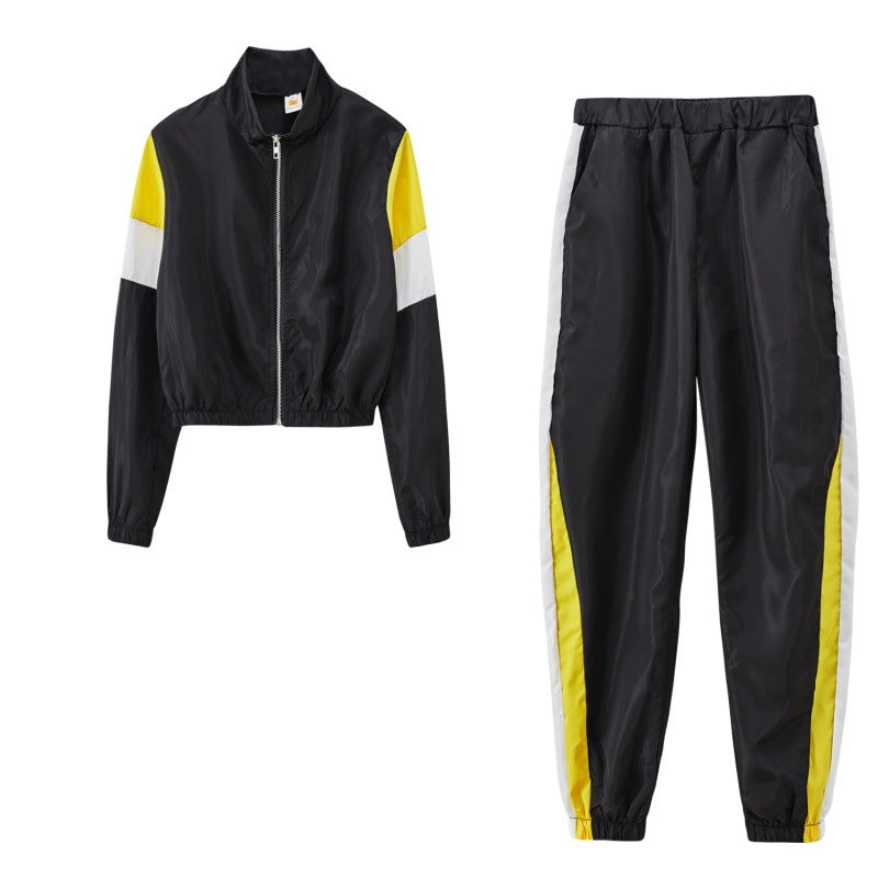 Women's sporty tracksuit with colorblock design and elastic waistband NOVAE