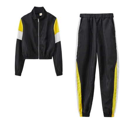 Women's sporty tracksuit with colorblock design and elastic waistband NOVAE