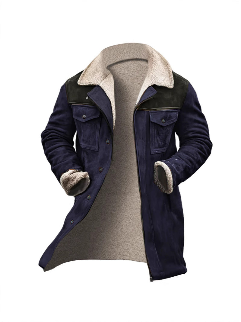 Men's playfully chic suede jacket with warm fleece lining NOVAE
