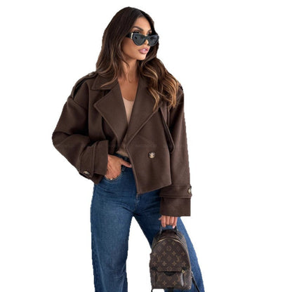 Women's Oversized Double-Brown Blazer NOVAE