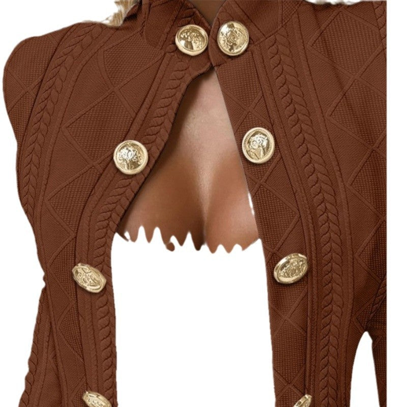 Women's elegant and fashionable cardigan with decorative buttons NOVAE