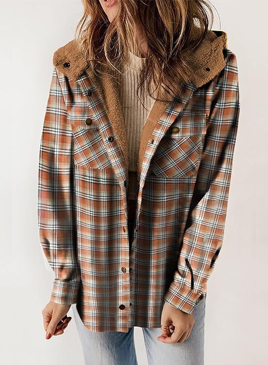 Women's flannel jacket with fleece lining NOVAE