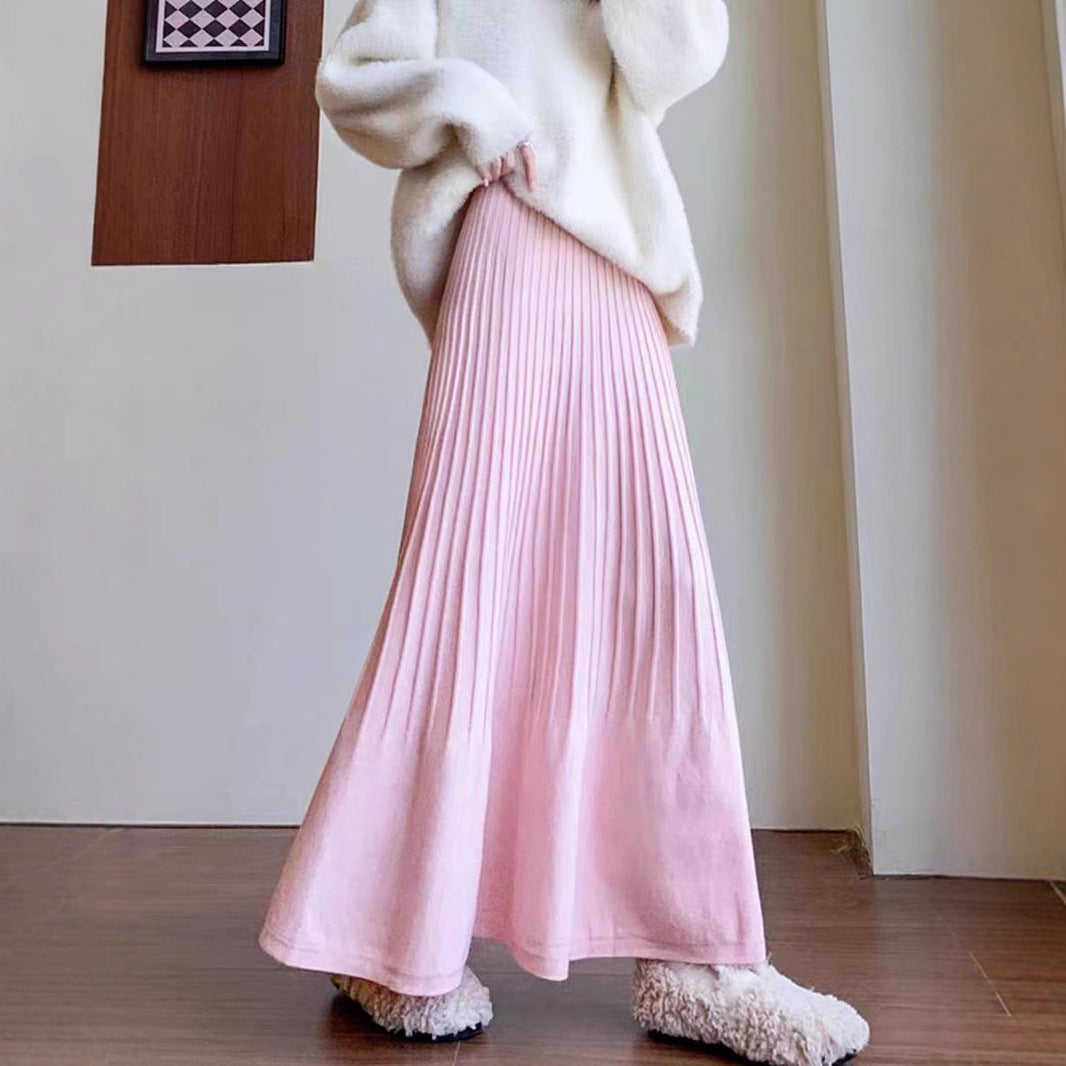 Women's elegant pleated skirt with high waist NOVAE