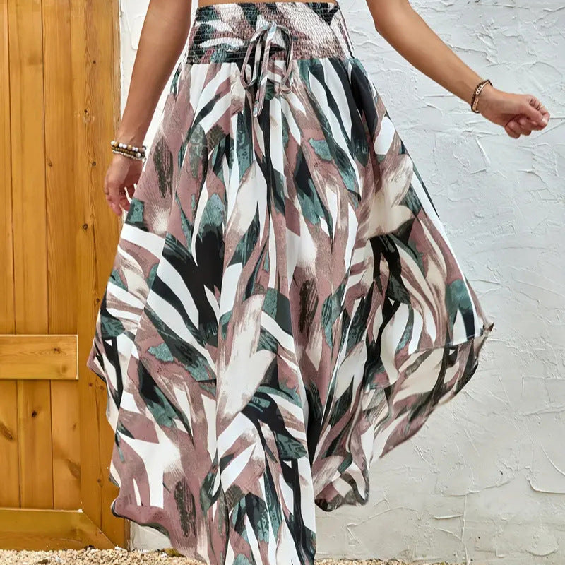 Women's Elegant Maxi Skirt with Modern Chevron Pattern NOVAE