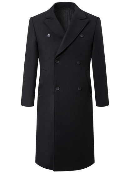 Men's elegant double-front coat with traditional collar NOVAE