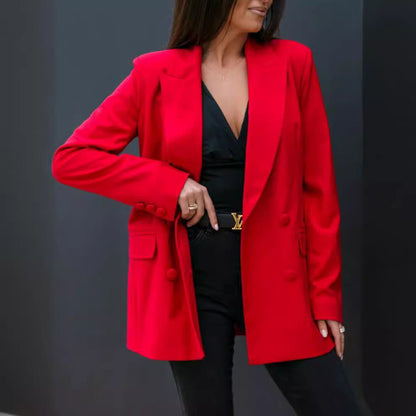 Women's blazer with modern double button closure and relaxed fit NOVAE