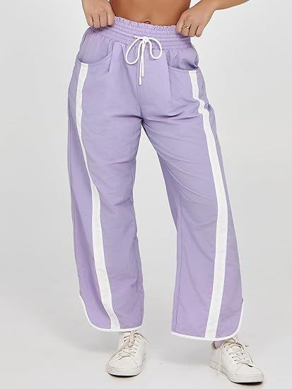 Women's casual leisure trousers with side panels NOVAE