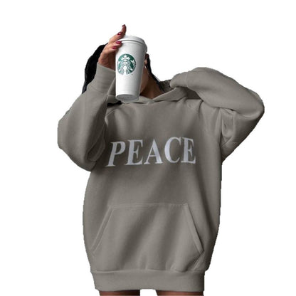 Women's hooded sweatshirt with a unique bird motif and a relaxed fit NOVAE