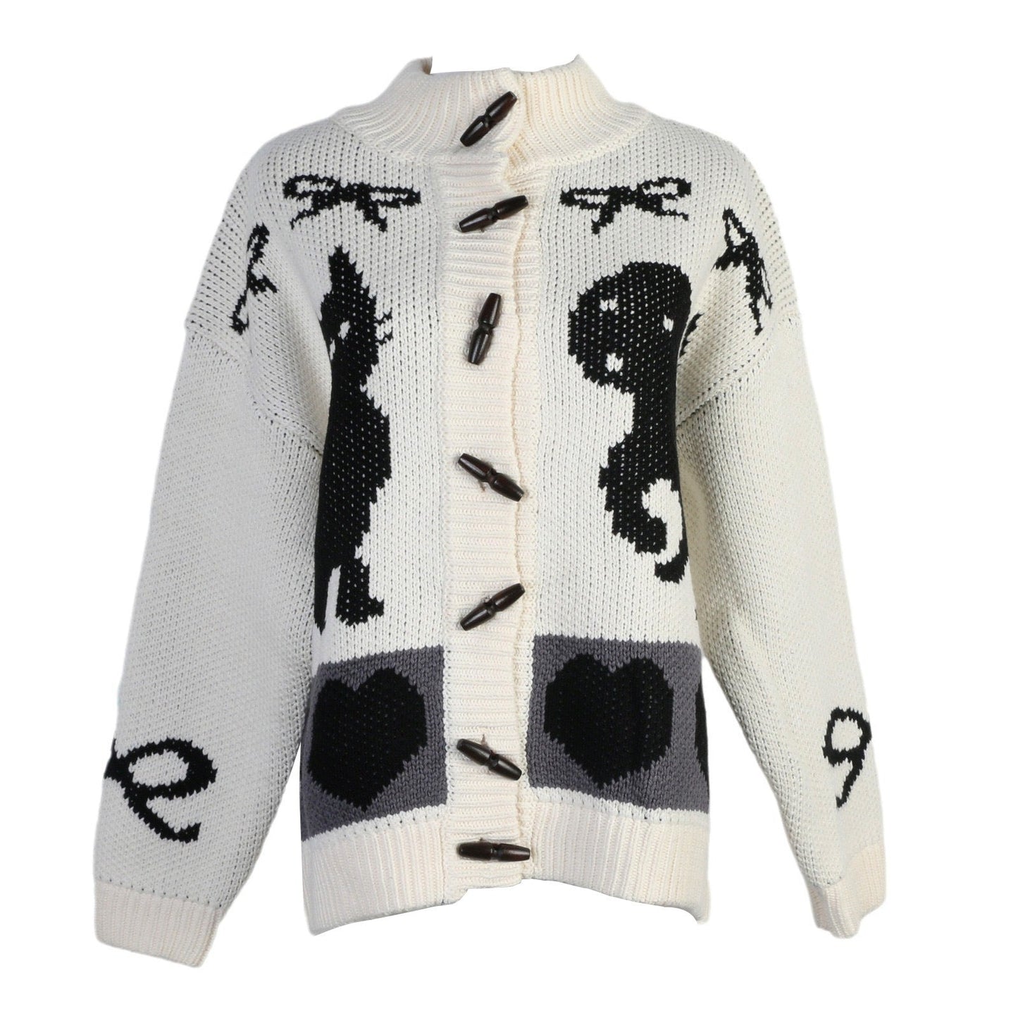 Women's cardigan with playful animal motifs and button detailing NOVAE