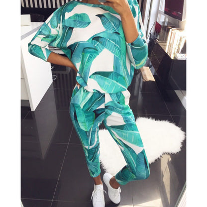 Women's leisure suit with floral pattern NOVAE