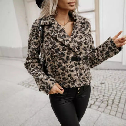 Women's wrap jacket in fashionable zebra design NOVAE