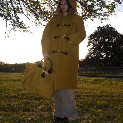 Women's High-Quality Duffle Coat with Hood and Modern Details NOVAE