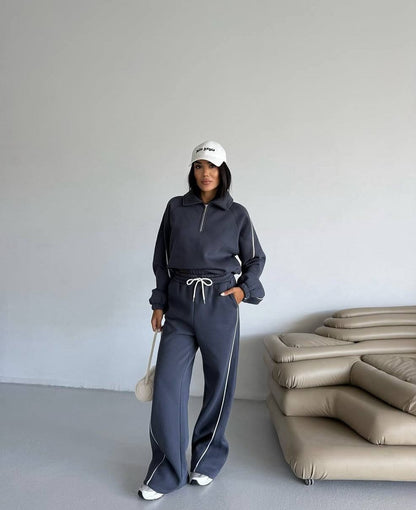 Women's tracksuit with high collar and wide cut NOVAE