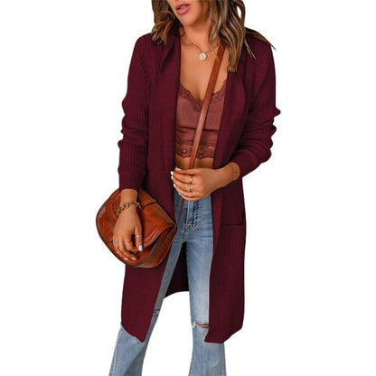 Women's cardigan in a casual oversized style with pockets NOVAE
