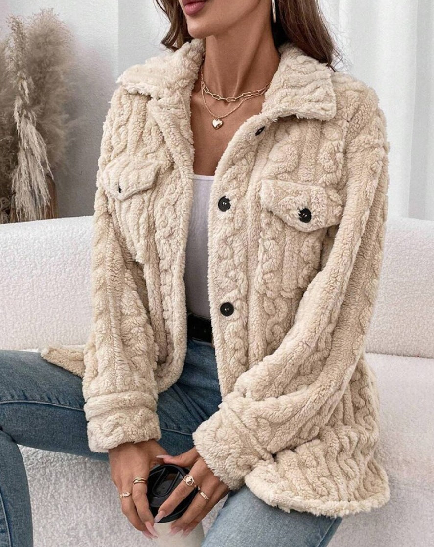 Women's cardigan with textured surface NOVAE
