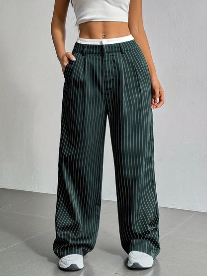 Women's fashionable high-waisted disc trousers NOVAE
