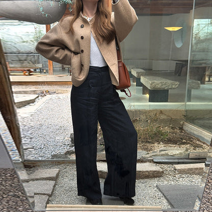 Women's timeless wool jacket in a minimalist design NOVAE