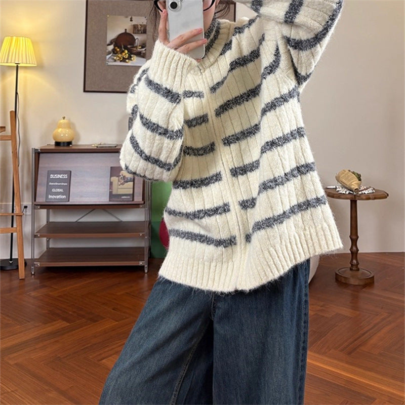 Women's high-necked knit sweater NOVAE
