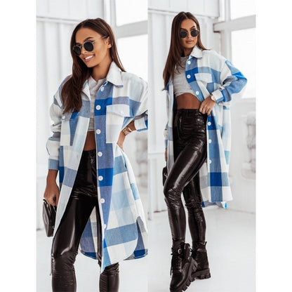 Women's Checked Overshirt Coat NOVAE