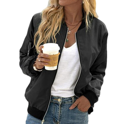 Women's trendy bomber jacket with practical side pockets NOVAE