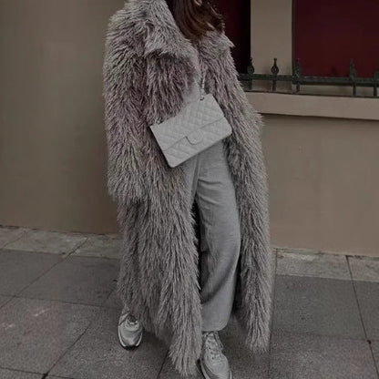 Women's Fluffy Oversized Faux Fur Coat NOVAE