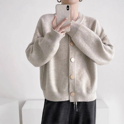 Women's cardigan with a comfortable cut and elegant button details NOVAE