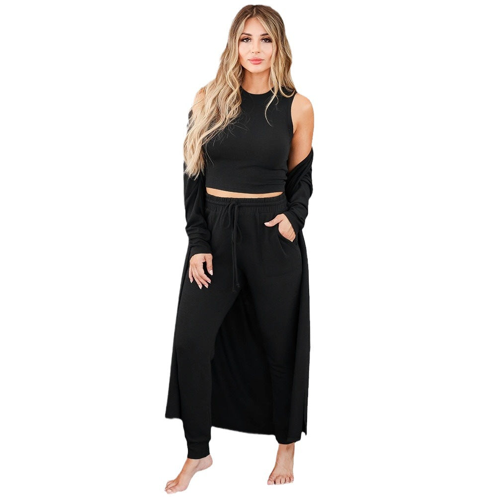 Women's combination suit with long cardigan and crop top NOVAE